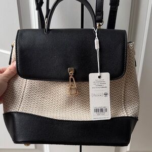 Elegant Black and Tan Women's Handbag/backpack